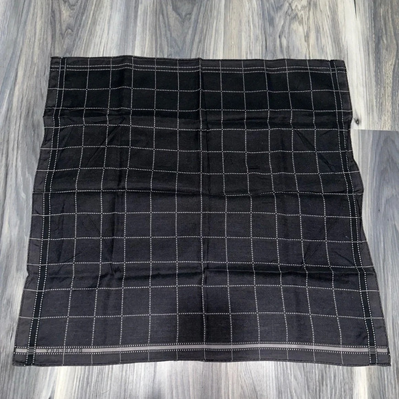 Burberry Black Checkered Handkerchief Scarf - Picture 7 of 7